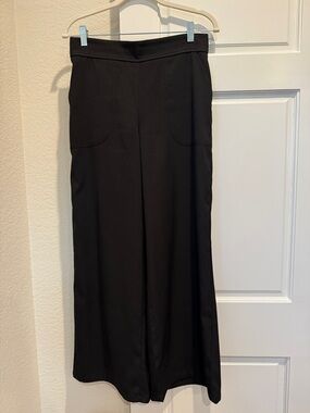 Max Studio Black Boot-Cut Flare Pants with Front Seams